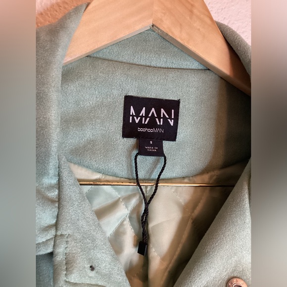 BoohooMAN Boxy Suede Harrington Jacket - Size S - Picture 6 of 7